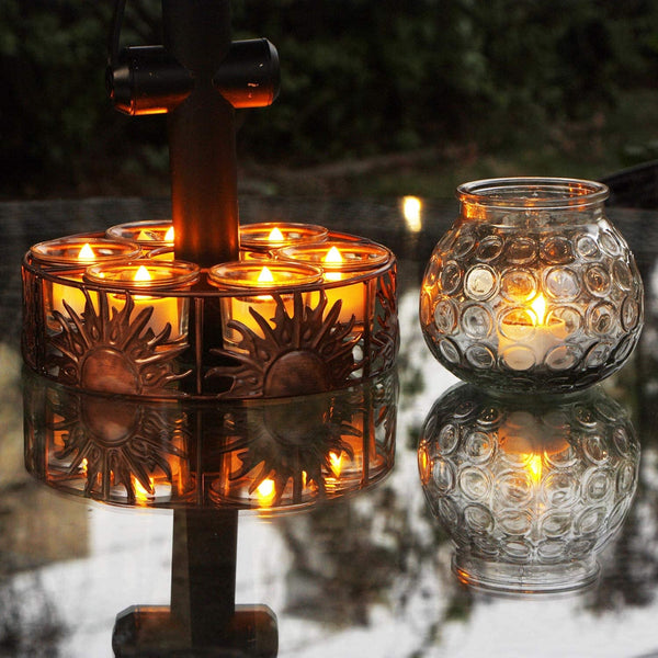 Solar Tea Lights Outdoor Waterproof, 8Pcs Rechargeable Dusk to Dawn Little Solar Votive Candles, Flameless Flickering Small Light for Lantern Window DIY Chandelier Patio Deck Garden Decor (Warm Amber)7