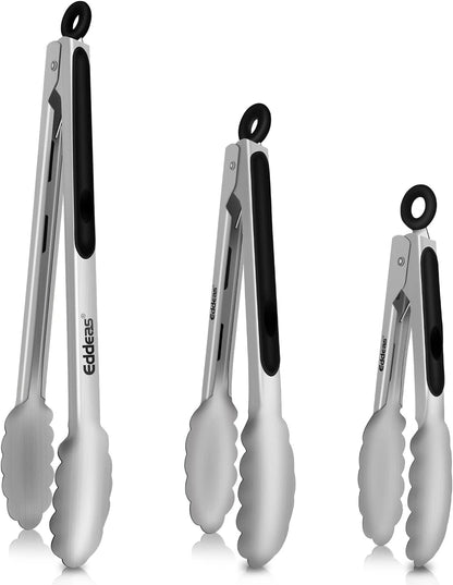 Tongs for Cooking up to 600 °F Metal Kitchen Tongs 3PCS 7,9,12 Inch1
