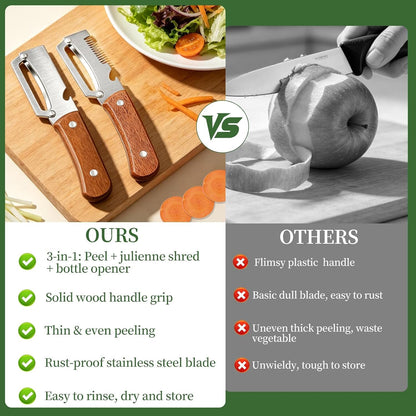 2 PCS Multifunctional Vegetable Peeler for Kitchen, 4-In-1 Peeler Shredder5