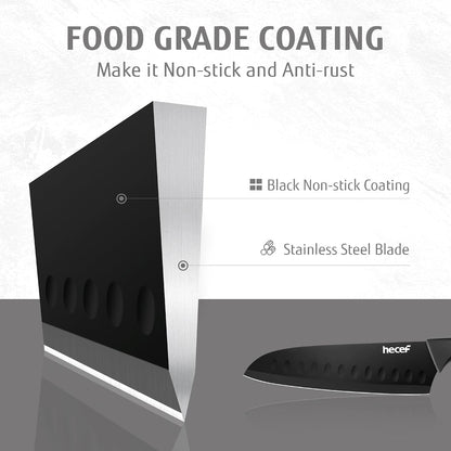 Black Kitchen Knife Set of 3, Dishwasher Safe3