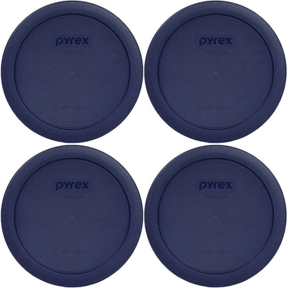 7201-PC (4-Cup) Blue Food Storage Lid (4-Pack) - Made in USA | Bpa-Free Plastic | round Shape | Replacement Cover | Designed for 7201 Glass Bowl | Dishwasher Safe1