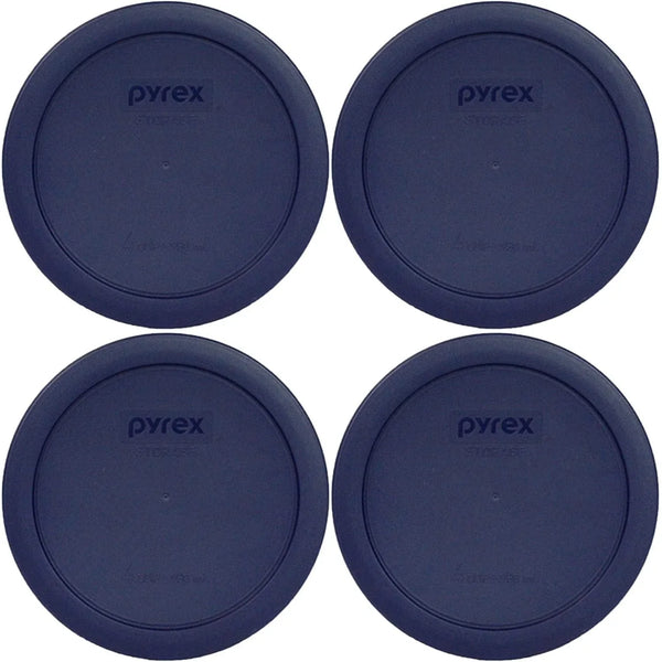 7201-PC (4-Cup) Blue Food Storage Lid (4-Pack) - Made in USA | Bpa-Free Plastic | round Shape | Replacement Cover | Designed for 7201 Glass Bowl | Dishwasher Safe1