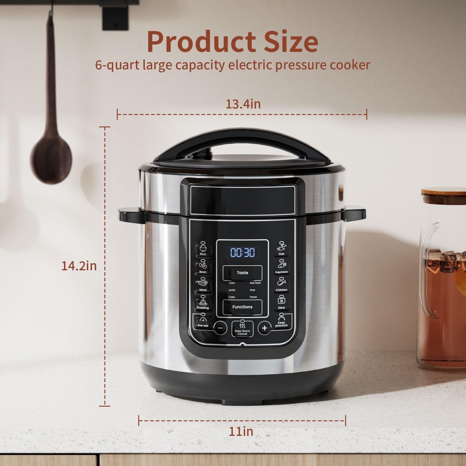 6-qt-electric-pressure-cooker-9-in-1-14-presets-instant-multi-function-pot-slow-cooker-rice-cooker-cake-maker-non-stick-stainless-steel