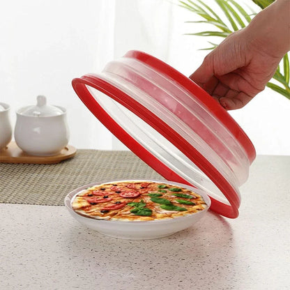 Collapsible Microwave Splatter Cover, 10.5 Inch, Dishwasher-Safe, Microwave Plate Cover with Steam Vent(Black)5