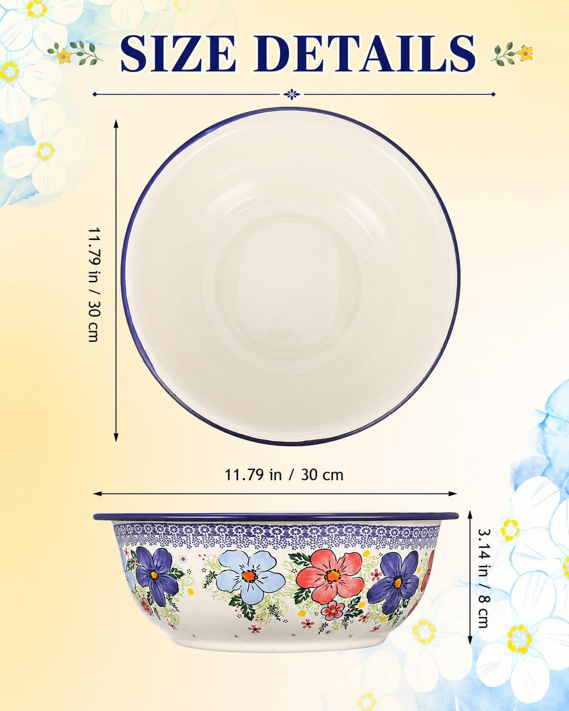 set-of-2-enamel-bowls-11-8-inch-vintage-floral-enamelware-bowls