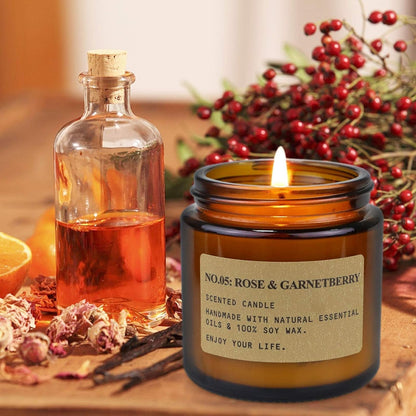 6 Pack Candles for Home Scented Aromatherapy Candle Gift Set for Women Soy Wax Long Lasting Amber Jar Candles Gift for Birthday Mother'S Thanksgiving Day Present6