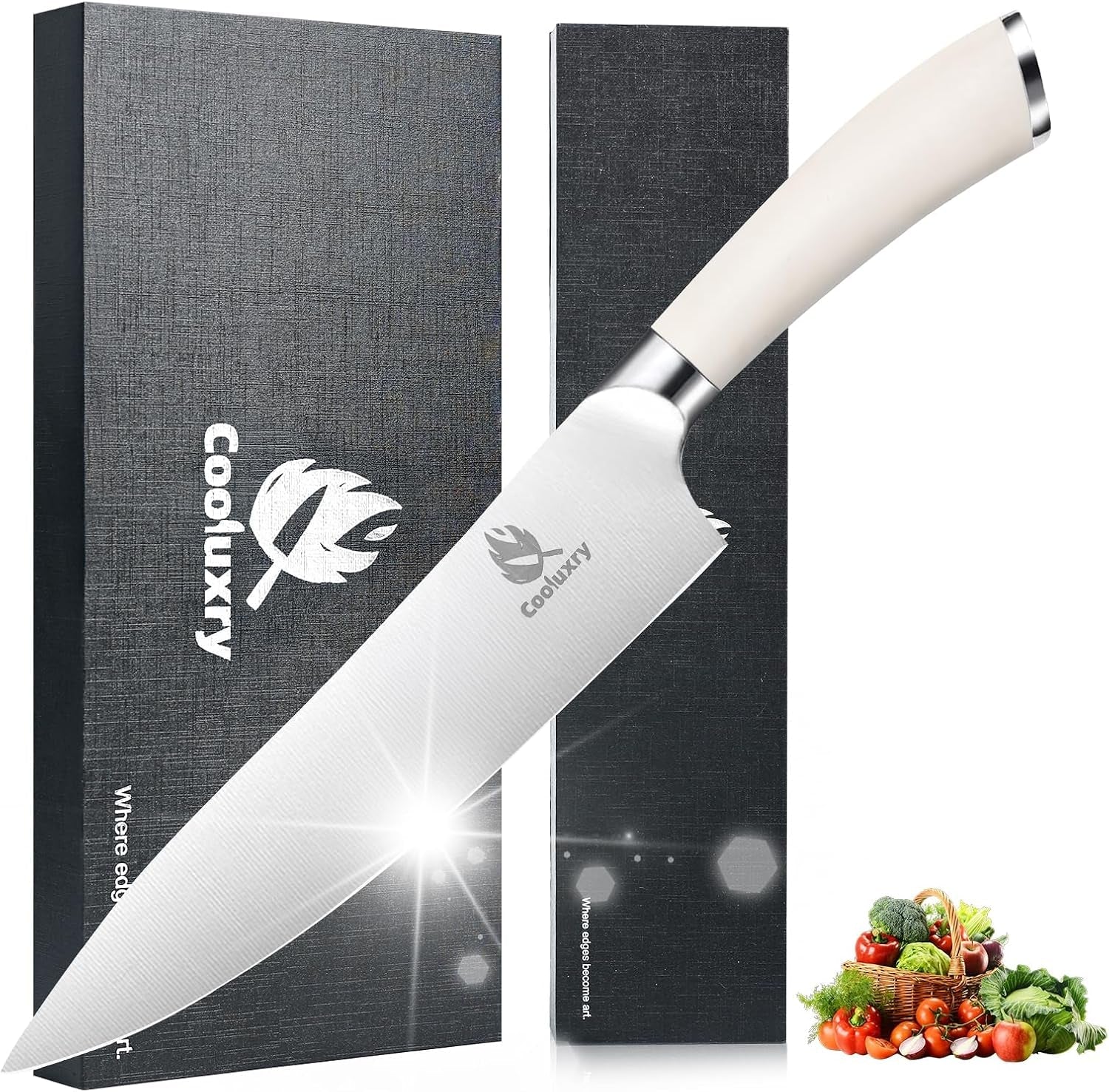 professional-white-chef-knife-8-inch-high-carbon-stainless-steel-kitchen-knife-with-ergonomic-white-handle-for-precise-cutting