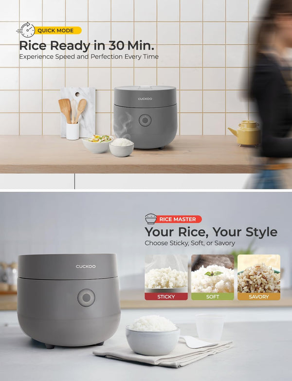 CUCKOO Micom Fuzzy Logic Rice Cooker, 12-Cup Cooked, Gray, CR-0675FG | 6-Cup Uncooked Capacity, Nonstick Inner Pot, 10 Cooking Modes, Quick White Rice in 28-36 Minutes, Auto Clean5