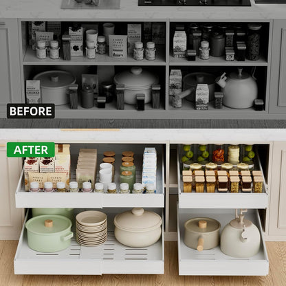 4 Pack Expandable Pull Out Cabinet Organizer,21" Deep3