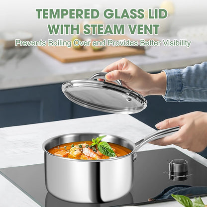 3 Ply Stainless Steel 11-Piece Cookware Set with Lids, Pots and Pans Kitchen Set, Non-Toxic, Induction, Oven, Dishwasher Safe, Professional Chef Quality5