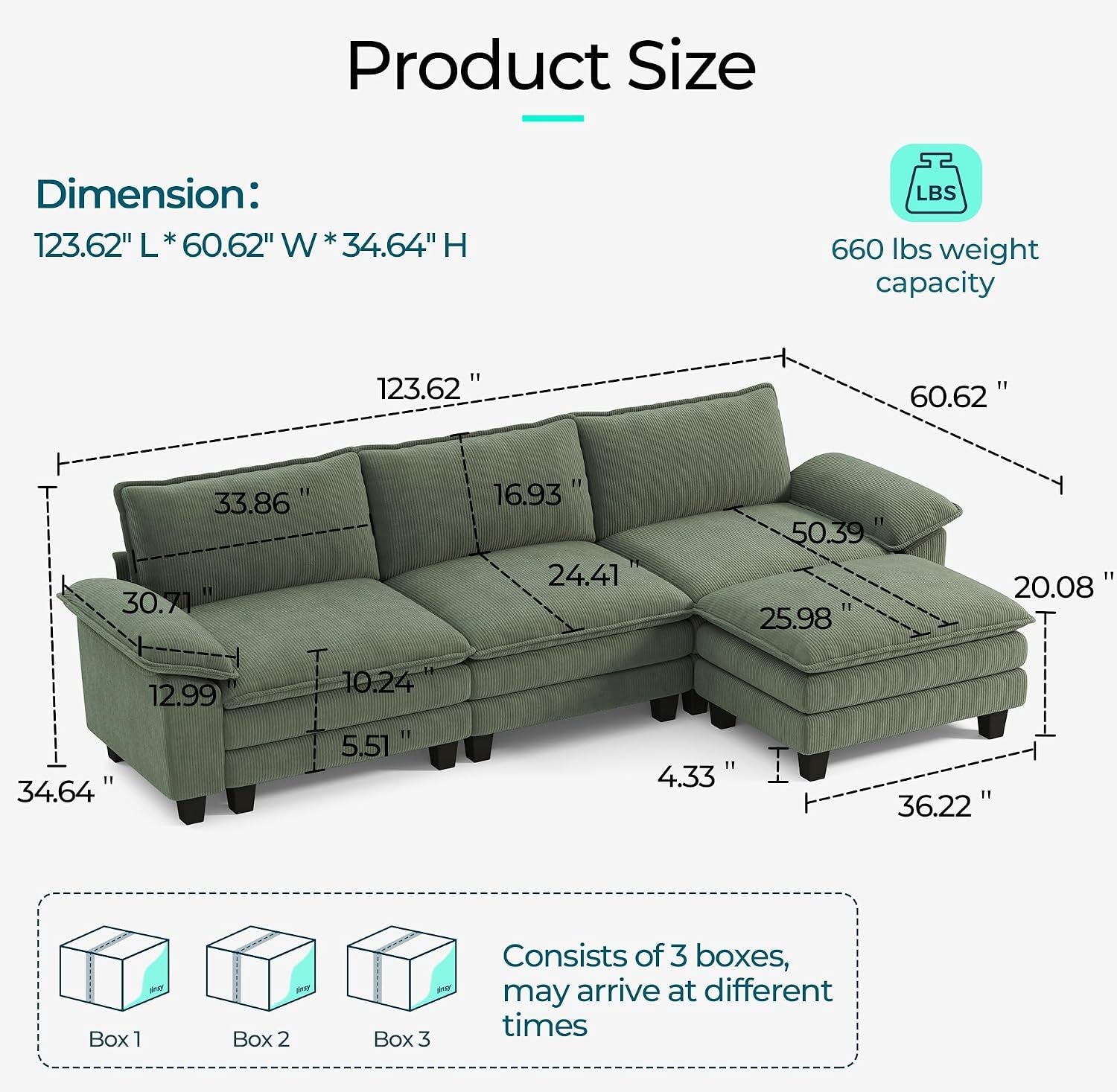 123-modular-sectional-sofa-3-seat-couch-corduroy-cloud-couch-with-deep-seat-modern-l-shaped-cloud-couch-with-1-movable-ottoman-for-living-room-office-bedroom-green