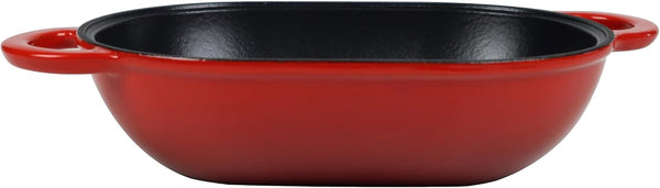 Enameled Cast Iron Bread Pan Dutch Oven with Lid and Loop Handles - Red – Oven Safe Form for Baking and Cooking, Artisan Bread Kit - Loaf Pan5