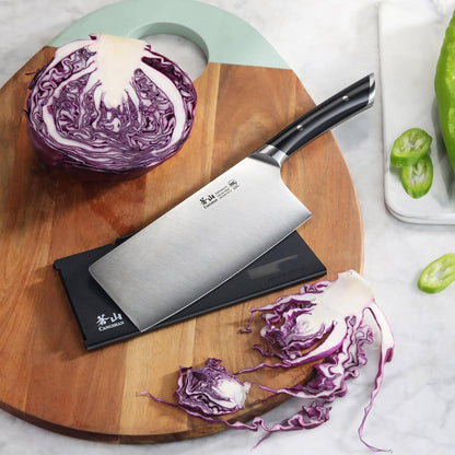 HELENA Series 7-Inch Vegetable Cleaver, Forged German Steel, Black, 5025514