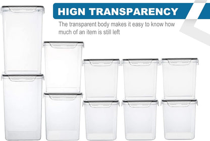 Large Tall Airtight Food Storage Containers, 10 PACK Containers Set3