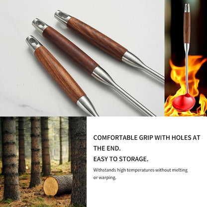 18/10 Stainless Steel Kitchen Utensils Set,10 Piece Cooking Utensils with Wood Handle,Heat Resistant Kitchen Tool Set with Spatula,Spoon,Ladle,Skimmer,Slotted Turners,Pasta,Turner,Ladl,Fork5