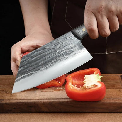 Meat Cleaver, Forged 5Cr15Mov Stainless Steel Kitchen Chef Knives Meat Fish Vegetables Sliced Professional Chinese Butcher Cleaver Knife(Knife A)6