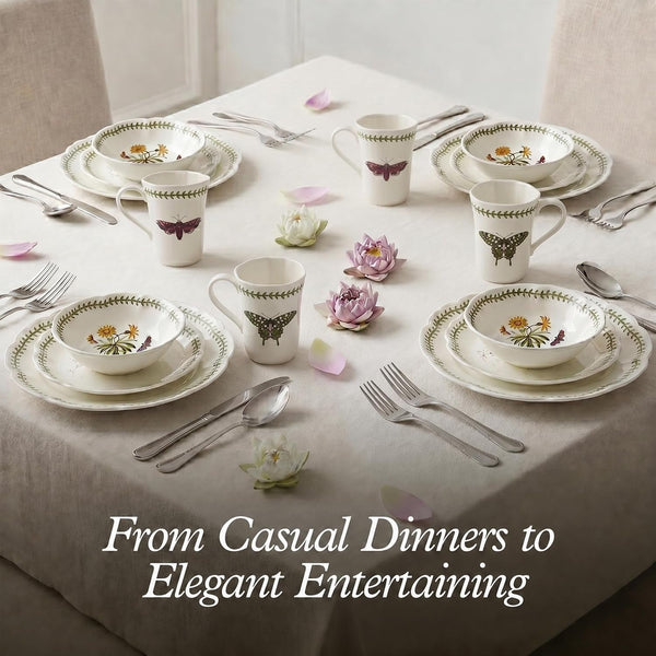 Botanic Garden Dinnerware Set - Lotus, Set of 166
