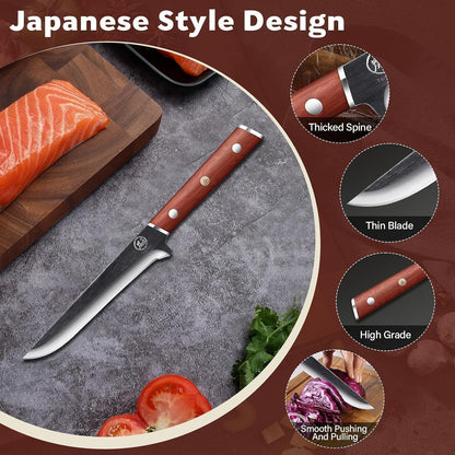 6 Inch Boning Knife High Carbon Steel Deboning Knife for Butchering5