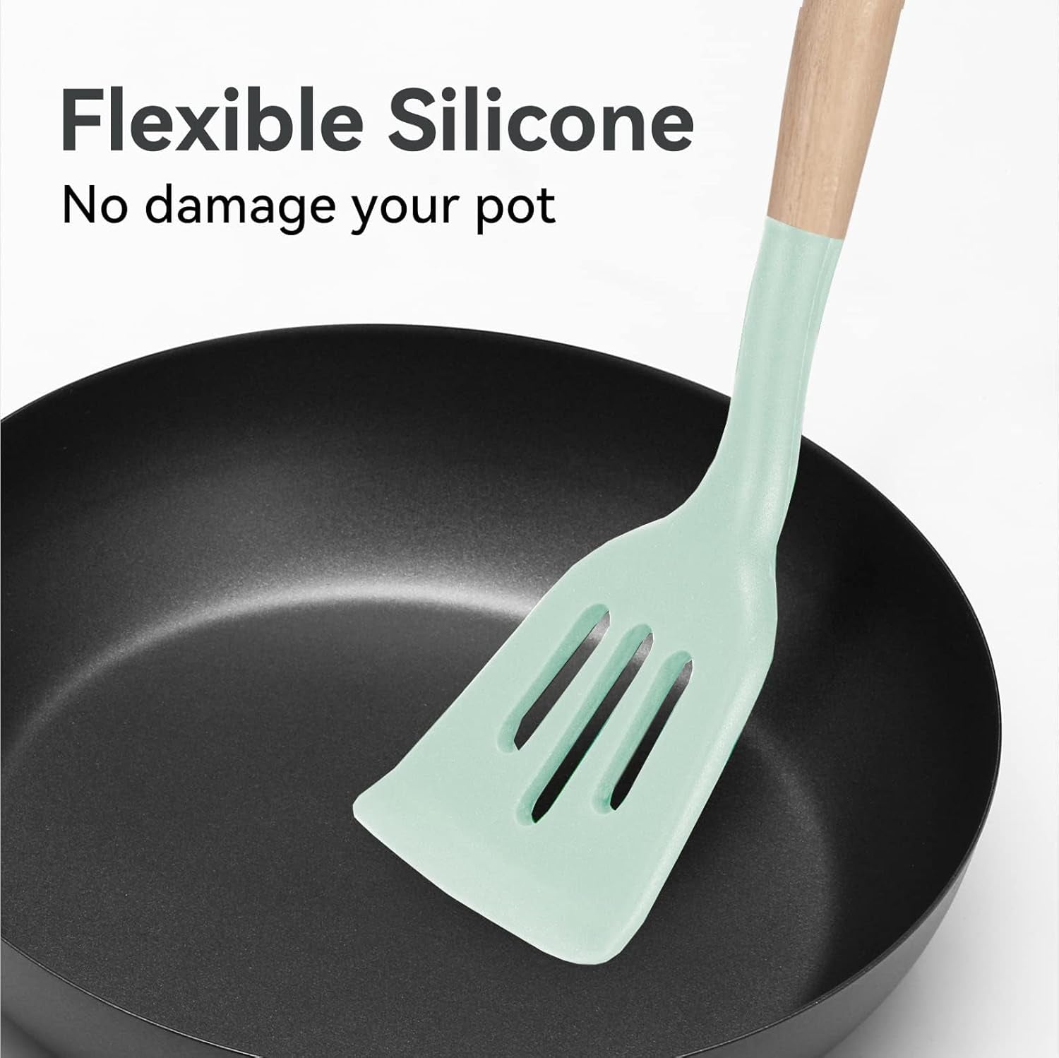 kitchen-utensils-set-5-pcs-non-stick-silicone-kitchen-cooking-utensils-with-wooden-handle-kitchen-spatula-cookware-utensils-set-heat-resistant-silicone-kitchen-gadgets-light-green