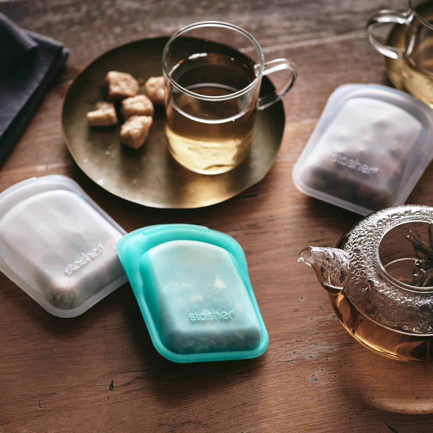 premium-reusable-silicone-pocket-bags-2-pack-clear-and-aqua-4-oz
