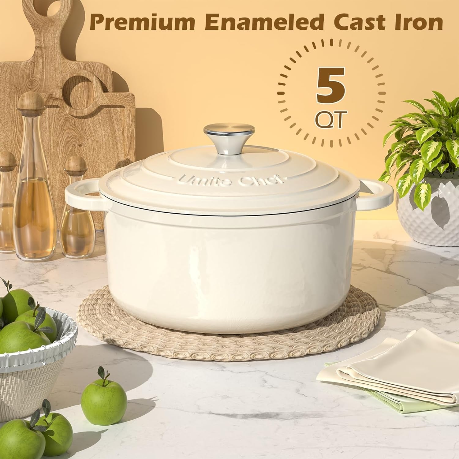 enameled-cast-iron-dutch-oven-5qt-pot-with-lid-cotton-potholders-heavy-duty-cookware-for-bread-baking-braising-stews-roastingcream-white