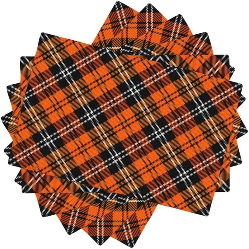 plaid-placemat-set-thanksgiving-halloween-orange-black-buffalo-check-pattern-home-decor-linen-table-mats-for-dining-room-kitchens-party-cafe-festive-banquet-wedding-decor-18-l-x-12-w-6-pcs
