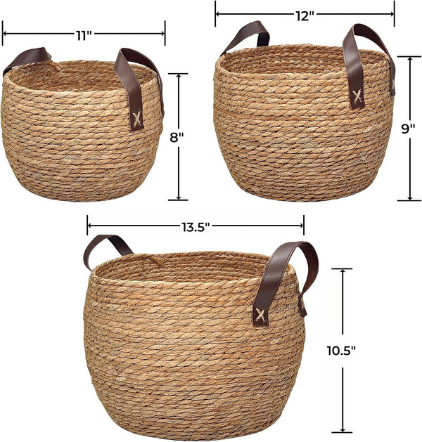 GIB round Seagrass Storage Baskets Woven Wicker Planter Baskets for Decor2