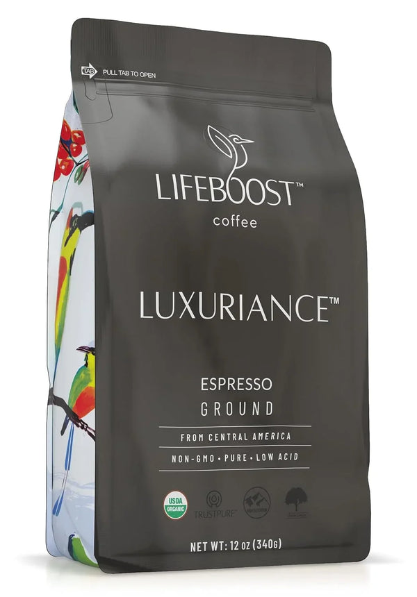Organic Espresso Ground Coffee - Non-Gmo Low Acid Single Origin USDA Shade Grown Organic Espresso Coffee - Third Party Tested for Mycotoxins & Pesticides 12Oz Bag1