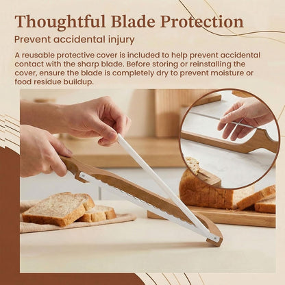 Sourdough Bow Bread Knife –Large Bread Slicer for Homemade Bread with Serrated Stainless Steel Blade, Even Slice Cutter for Baguettes, Bagels, Thoughtful Bread Lame,Gift for Bread Lovers5