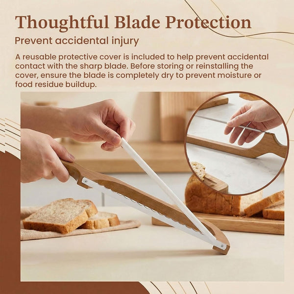 Sourdough Bow Bread Knife –Large Bread Slicer for Homemade Bread with Serrated Stainless Steel Blade, Even Slice Cutter for Baguettes, Bagels, Thoughtful Bread Lame,Gift for Bread Lovers5
