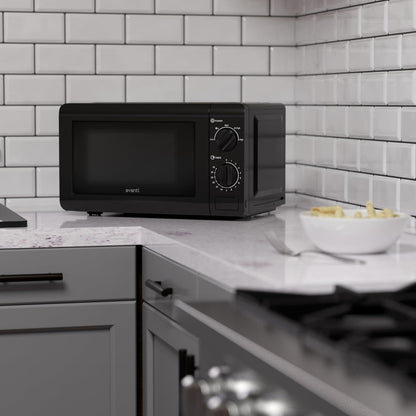 Microwave Oven 700-Watts Compact Mechanical with 5 Power Settings, Defrost, Full Range Temperature Control and Removable Glass Turntable, 0.7-Cu.Ft., Black3