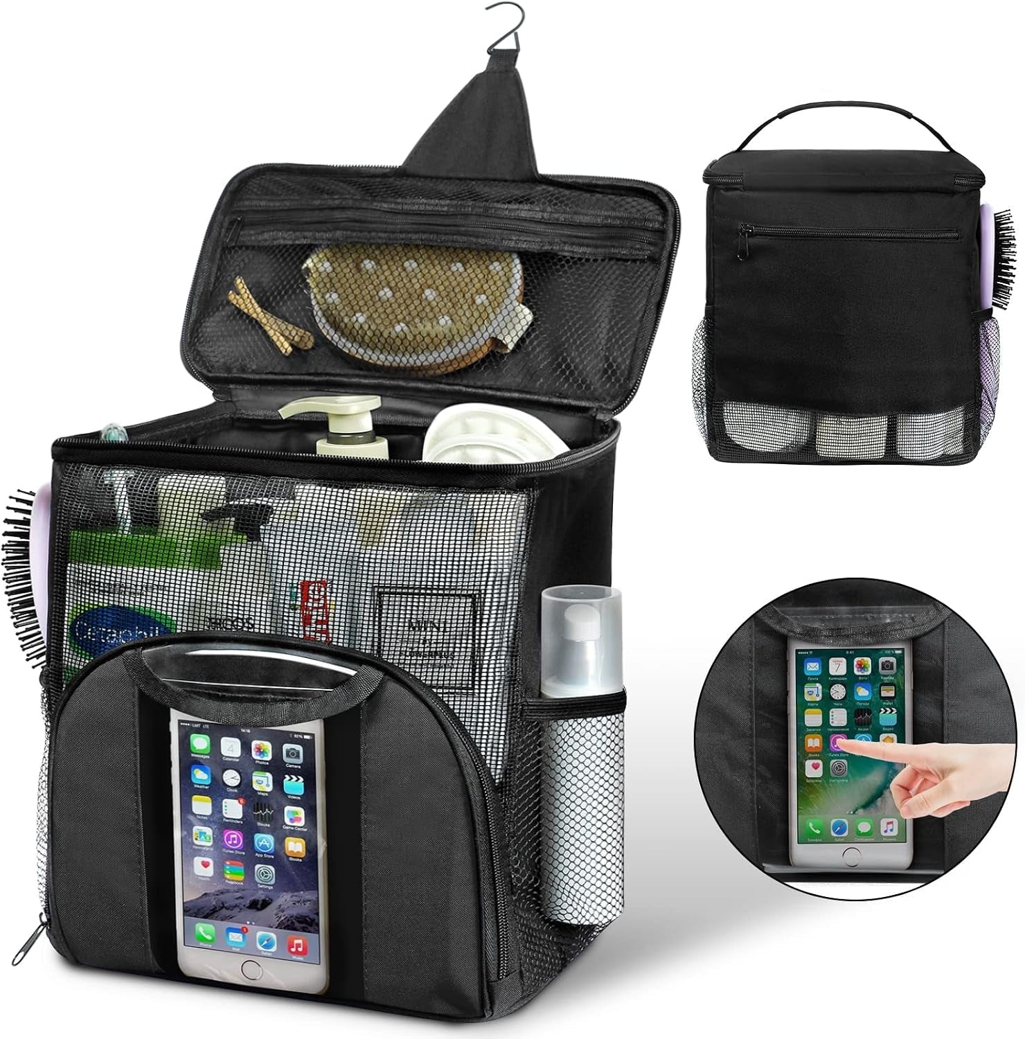 mesh-shower-caddy-portable-dorm-room-essentials-toiletry-tote-bag
