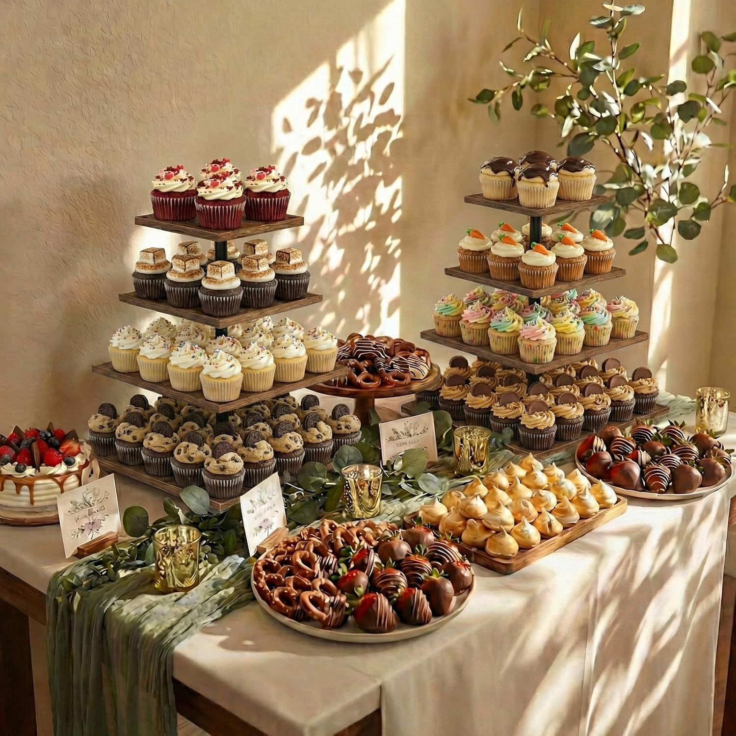 wooden-4-tier-cupcake-stand-for-50-cupcakes-cupcake-holder-cupcake-tower-tiered-tray-stand-for-birthday-bar-decor-weddings-parties-events-dark-brown