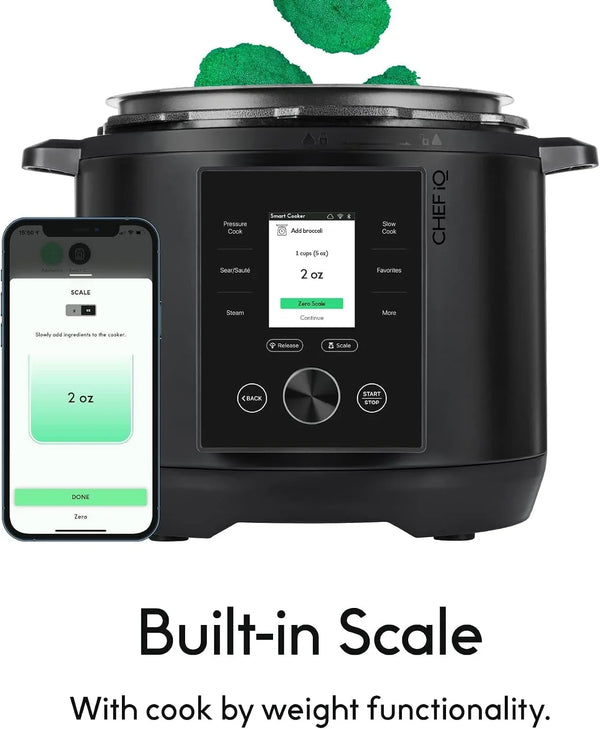 CHEF Iq Smart Pressure Cooker with Wifi and Built-In Scale - Easy-To-Use 10-In-1 Multicooker with 500+ Guided Recipes - Rice Cooker, Slow Cooker, Instant Meals for Foodies - 6 Quart - Family Size5