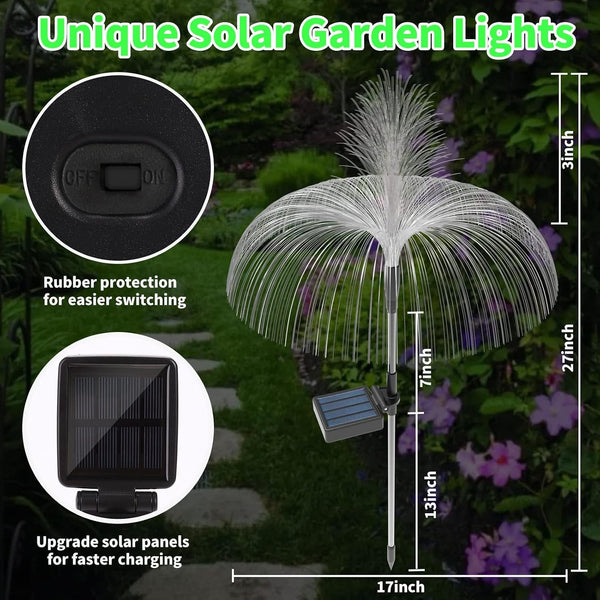 Solar Garden Lights Outdoor Decorative Waterproof, Solar Light for Outside, Yard Lights Solar Flower Decor for Patio Pathway Lawn Party Landscape Grave Decorations, 3 PCS7