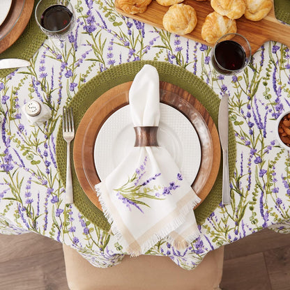Lavender Fields Tabletop Collection Cotton Woven, Tablecloth, 70" Round3