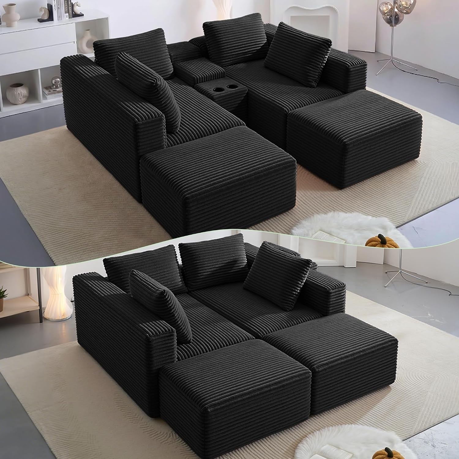 125-oversized-sectional-couches-for-living-room-modern-boneless-cloud-couch-with-ottoman-usb-port-cup-holders-comfy-corduroy-modular-sectional-u-shape-sofa-couch-for-apartment-black-couch-in-a-box
