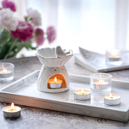 Unscented Tealight Candles - 100 Pack 4 Hours White Small Tea Candles5