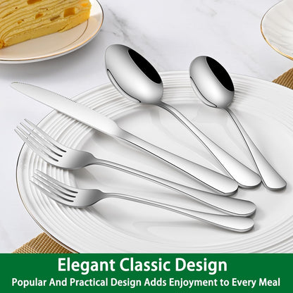 Dinner Spoon Set,8-Piece 7.3 Inch Soup Spoons,Premium Food Grade Stainless Steel Table Spoon,Durable Metal Tablespoon,Dishwasher Safe Silverware Spoons5