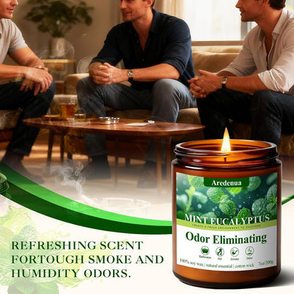 Mint Eucalyptus Odor Eliminating Candles, 7 Oz Soy Scented Candle3