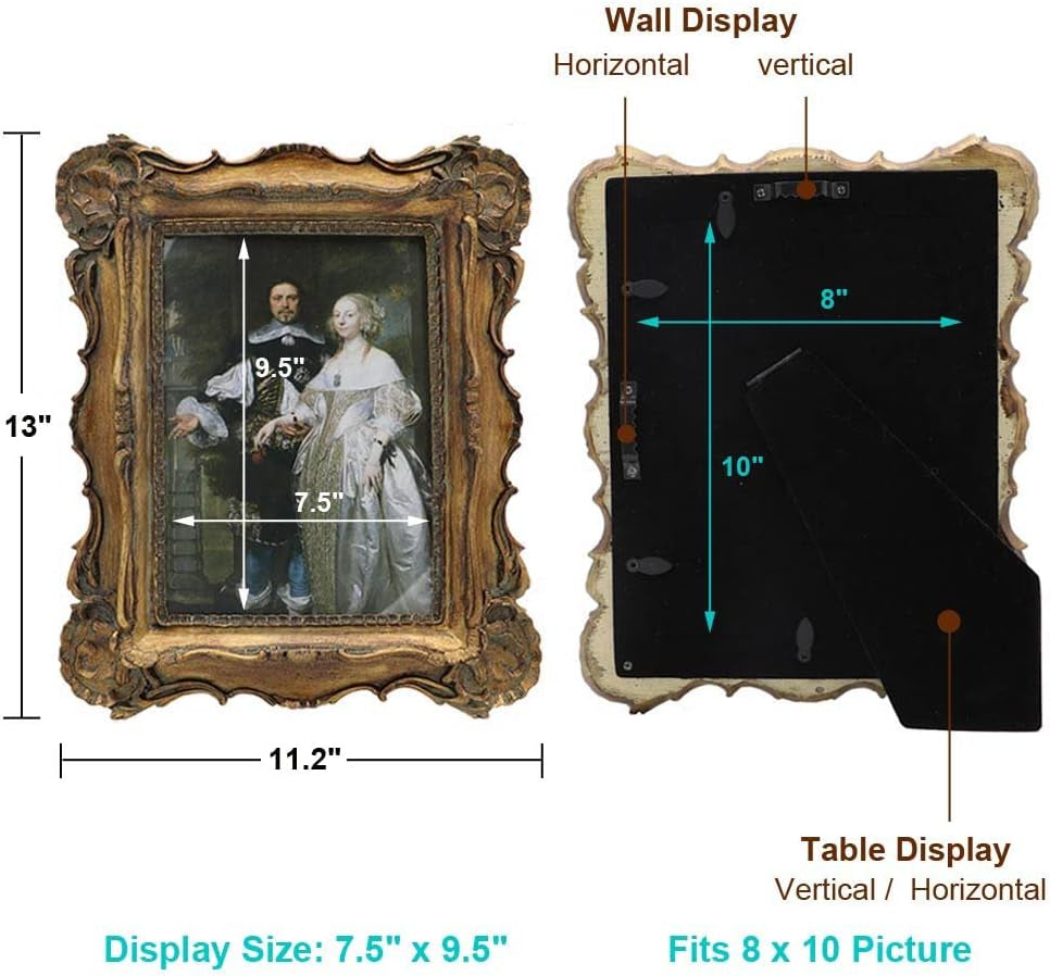 8x10-vintage-picture-frame-antique-gold-frames