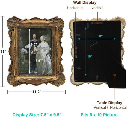 8X10 Vintage Picture Frame, Antique Gold Frames2
