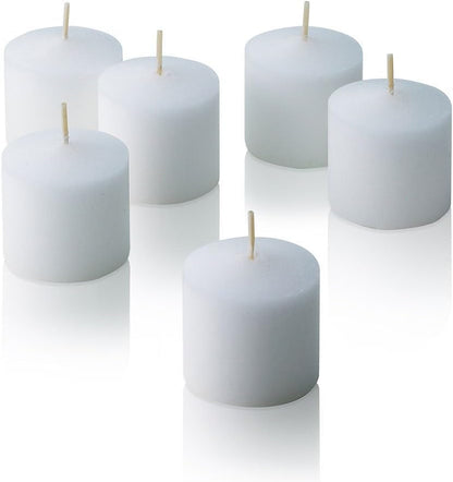 Bulk Pack of 144 White Votive Candles - Box of 144 Unscented Candles - 10 Hour Burn Time - Bulk Candles for Weddings, Parties, Spas and Decorations3