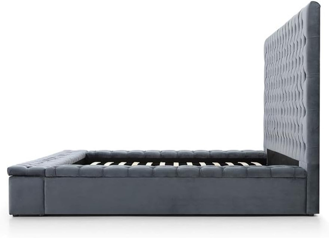 cosmopolitan-velvet-upholstered-platform-queen-bed-in-gray