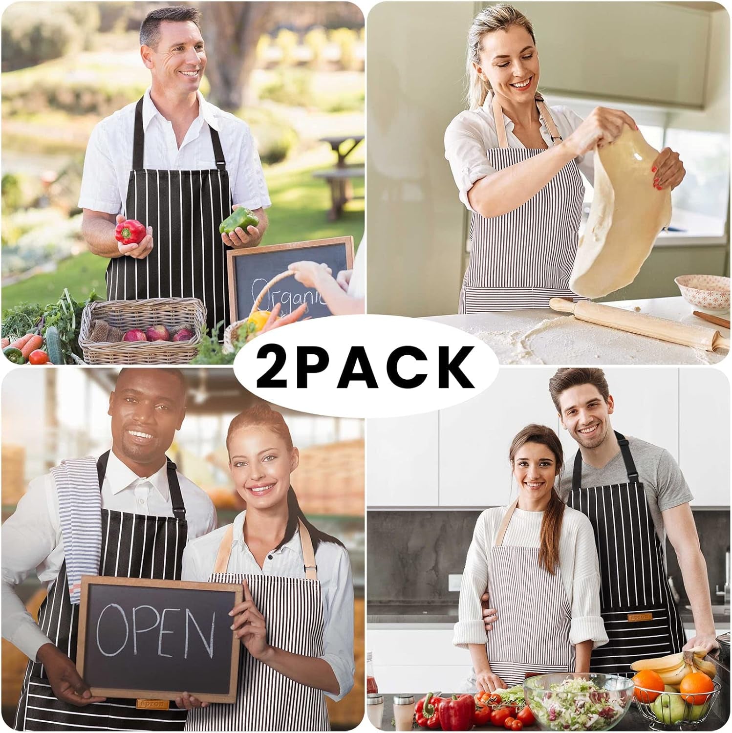 2-pack-adjustable-bib-apron-with-2-pockets-chef-cooking-kitchen-restaurant-aprons-for-women-men