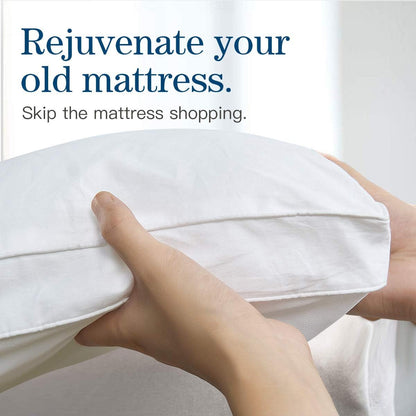 Queen Mattress Topper, Cotton Extra Thick Pillow Top Mattress Pad | 100% Cotton Top Bed Topper Protector, Cooling Mattress Cover for Back Pain, Soft Breathable for Hot Sleeper, White5