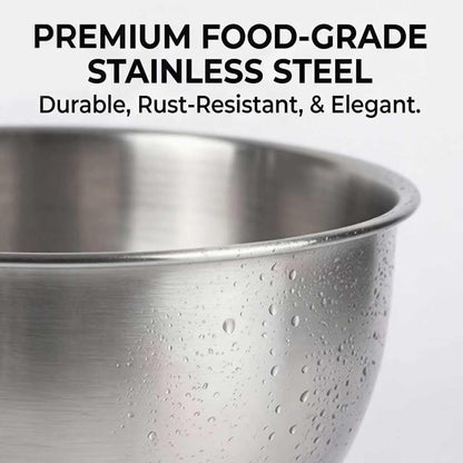 Stainless Steel Mixing Bowls with Lids – Set of 5 Large Nesting Metal Bowls for Kitchen, Baking, Cooking, Food Prep & Storage, Non-Slip Base, Dishwasher Safe, Multicolor3