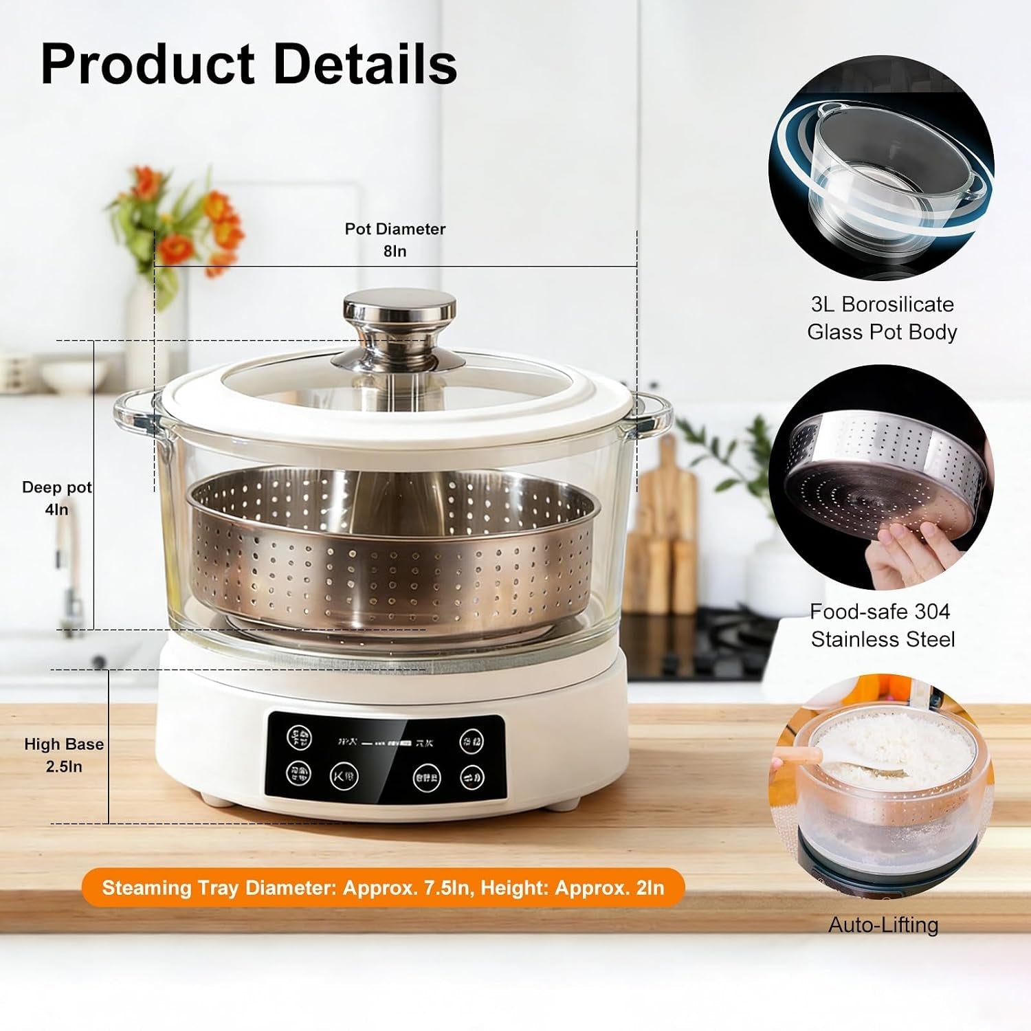3l-low-carb-rice-cooker-4h-keep-warm-low-sugar-rice-cooker-with-auto-lift-basket-with-steaming-boiling-and-hotpot-in-one