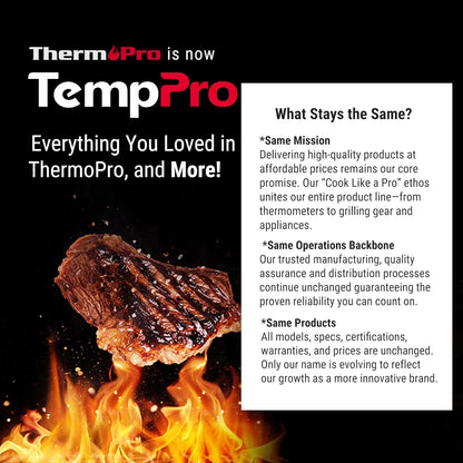 Tempdip 1 Sec Digital Candy Thermometer with Pot Clip & 10" Probe | Waterproof Instant Read Deep Fryer Oil Thermometer, Cooking Meat Thermometer for Liquids, Grilling (Previously Thermopro)8