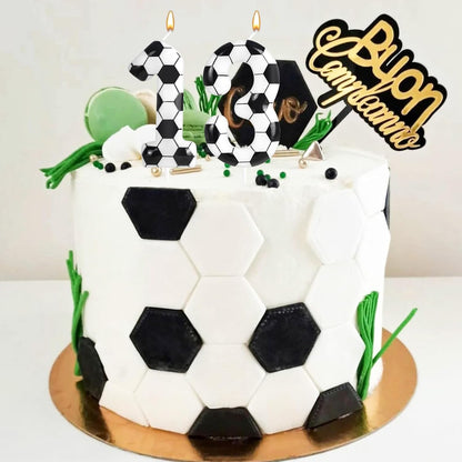 Soccer Birthday Candles 10Th Soccer Themed Birthday Party Decorations, Football Birthday Cake Candles for Boys Girls Kids Sport-Theme Party Supplies6